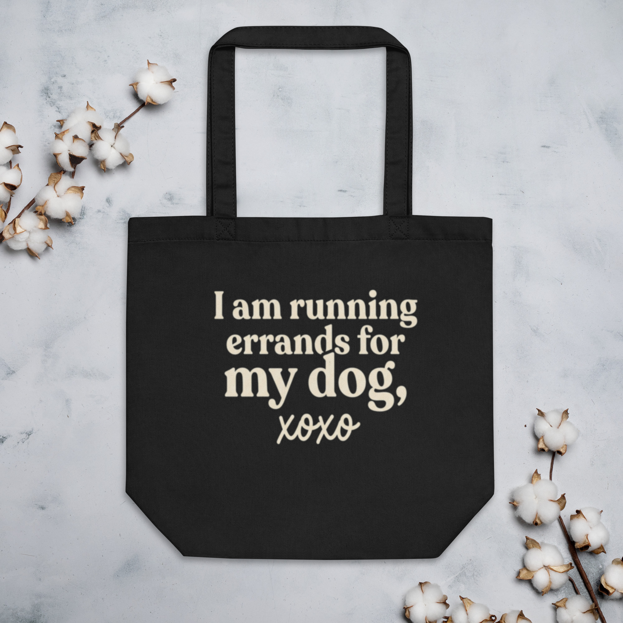 Running Errands For My Dog eco tote bag - funny dog lover tote bag in natural color