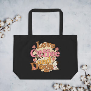Love Coffee and Dogs Tote Bag